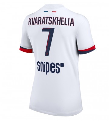 Paris Saint-Germain Khvicha Kvaratskhelia #7 Udebanetrøje Dame 2025-26 Kortærmet